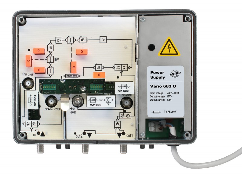 Produktabbildung VARIO 683 O, Ortsgespeister, modularer Breitbandverstärker